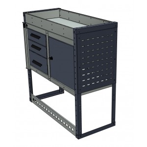 Van Top Tray / 3 Drawer / 1 Cabinet Unit 1000h x 1000w